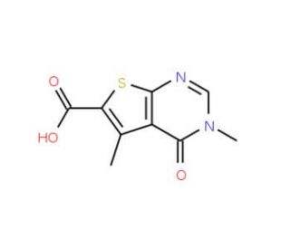 3,5-dimethyl-4-oxo-3,4-dihydrothieno[2,3-d]pyrimidine-6-carboxylic acid (CAS 439138-78-0) - chemical structure image