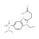 3-{5-[(dimethylamino)sulfonyl]-1-ethyl-1H-benzimidazol-2-yl}propanoic acid (CAS 730951-13-0) - chemical structure image