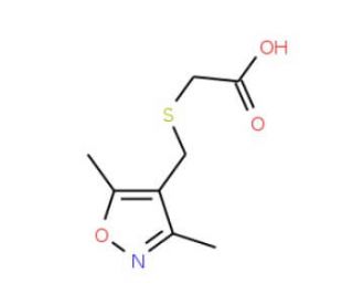 {[(3,5-dimethylisoxazol-4-yl)methyl]thio}acetic acid - chemical structure image