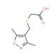 {[(3,5-dimethylisoxazol-4-yl)methyl]thio}acetic acid - chemical structure image