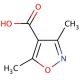 3,5-Dimethylisoxazole-4-carboxylic acid (CAS 2510-36-3) - chemical structure image