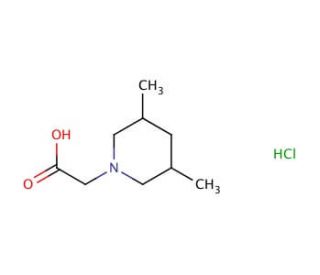 (3,5-Dimethylpiperidin-1-yl)acetic acid hydrochloride - chemical structure image