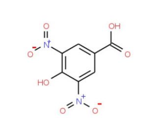 3,5-Dinitro-4-hydroxybenzoic acid (CAS 1019-52-9) - chemical structure image