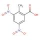 3,5-Dinitro-o-toluic acid 的分子结构, CAS编号: 28169-46-2 3,5-Dinitro-o-toluic acid (CAS 28169-46-2) - chemical structure image