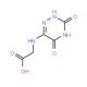 (3,5-Dioxo-2,3,4,5-tetrahydro-[1,2,4]triazin-6-yl-amino)-acetic acid - chemical structure image