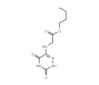 (3,5-Dioxo-2,3,4,5-tetrahydro-[1,2,4]triazin-6-ylamino)-acetic acid butyl ester - chemical structure image