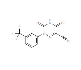 3,5-Dioxo-2-[3-(trifluoromethyl)phenyl]-2,3,4,5-tetrahydro-1,2,4-triazine-6-carbonitrile - chemical structure image