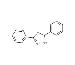3,5-Diphenyl-4,5-dihydro-1H-pyrazole (CAS 16619-60-6) - chemical structure image
