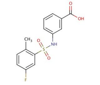 3-(5-Fluoro-2-methyl-benzenesulfonylamino)-benzoic acid - chemical structure image