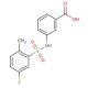 3-(5-Fluoro-2-methyl-benzenesulfonylamino)-benzoic acid - chemical structure image