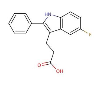 3-(5-fluoro-2-phenyl-1H-indol-3-yl)propanoic acid - chemical structure image