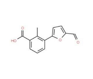 3-(5-Formyl-furan-2-yl)-2-methyl-benzoic acid - chemical structure image