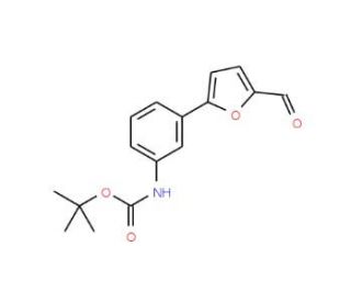 [3-(5-Formyl-furan-2-yl)-phenyl]-carbamic acid tert-butyl ester - chemical structure image
