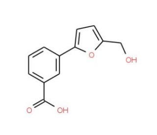 3-(5-Hydroxymethyl-furan-2-yl)-benzoic acid - chemical structure image