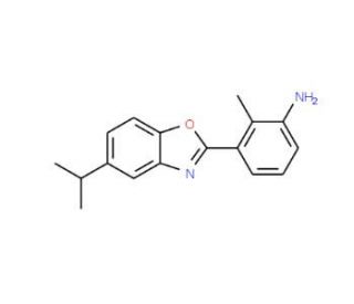 [3-(5-isopropyl-1,3-benzoxazol-2-yl)-2-methylphenyl]amine - chemical structure image