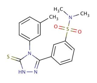 3-(5-Mercapto-4-m-tolyl-4H-[1,2,4]triazol-3-yl)-N,N-dimethyl-benzenesulfonamide - chemical structure image