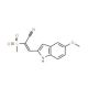3-(5-Methoxy-1H-indol-2-yl)-2-(methylsulfonyl)-acrylonitrile (CAS 900014-99-5) - chemical structure image