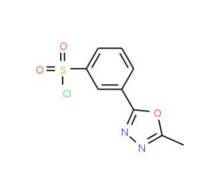 3-(5-Methyl-1,3,4-oxadiazol-2-yl)benzenesulphonyl chloride (CAS 388088-81-1) - chemical structure image