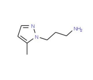 3-(5-Methyl-1H-pyrazol-1-yl)propan-1-amine (CAS 5036-49-7) - chemical structure image