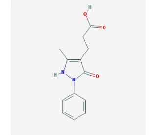 3-(5-methyl-3-oxo-2-phenyl-2,3-dihydro-1H-pyrazol-4-yl)propanoic acid - chemical structure image