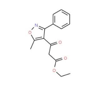 3-(5-Methyl-3-phenyl-isoxazol-4-yl)-3-oxo-propionic acid ethyl ester - chemical structure image