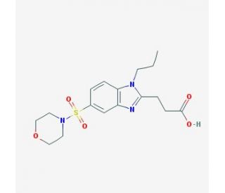 3-[5-(morpholin-4-ylsulfonyl)-1-propyl-1H-benzimidazol-2-yl]propanoic acid - chemical structure image
