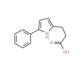 3-(5-phenyl-1H-pyrrol-2-yl)propanoic acid (CAS 79720-70-0) - chemical structure image