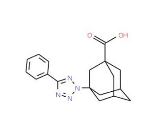 3-(5-Phenyl-tetrazol-2-yl)-adamantane-1-carboxylic acid - chemical structure image