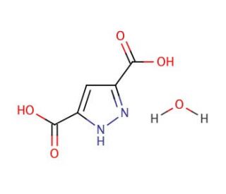 3,5-Pyrazoledicarboxylic acid monohydrate (CAS 303180-11-2) - chemical structure image