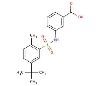 3-(5-tert-Butyl-2-methyl-benzenesulfonylamino)-benzoic acid - chemical structure image