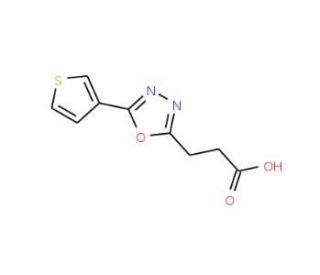 3-(5-thien-3-yl-1,3,4-oxadiazol-2-yl)propanoic acid - chemical structure image