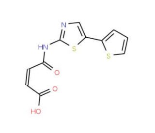 3-(5-Thiophene-2-yl-thiazol-2-ylcarbamoyl)-acrylic acid - chemical structure image