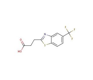 3-[5-(trifluoromethyl)-1,3-benzothiazol-2-yl]propanoic acid - chemical structure image