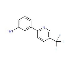 3-[5-(Trifluoromethyl)-2-pyridinyl]aniline (CAS 886361-00-8) - chemical structure image