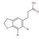 3-(6,7-Dibromo-2,3-dihydrobenzofuran-5-yl)propanoic Acid (CAS 196597-76-9) - chemical structure image