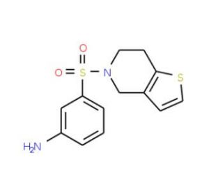 3-(6,7-dihydrothieno[3,2-c]pyridin-5(4H)-ylsulfonyl)aniline - chemical structure image