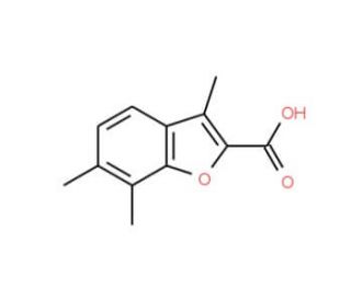 3,6,7-Trimethyl-benzofuran-2-carboxylic acid (CAS 878417-05-1) - chemical structure image