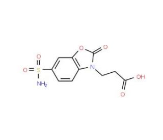 3-[6-(aminosulfonyl)-2-oxo-1,3-benzoxazol-3(2H)-yl]propanoic acid - chemical structure image