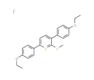 3,6-Bis(4-Ethoxyphenyl)-2-(methylthio)thiopyrylium iodide - chemical structure image