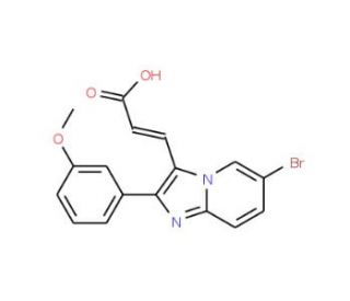 3-[6-Bromo-2-(3-methoxy-phenyl)-imidazo[1,2-a]-pyridin-3-yl]-acrylic acid - chemical structure image
