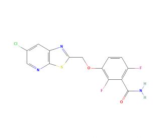 3-[(6-Chlorothiazolo[5,4-b]pyridin-2-yl)methoxy]-2,6-difluorobenzamide (CAS 951120-33-5) - chemical structure image