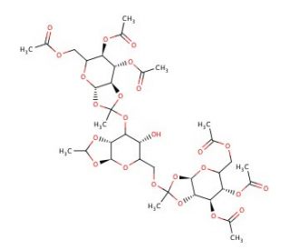 3,6-Di-O-(3,4,6-tri-O-acetyl-&beta;-D-mannopyranosylethylidyne)-1,2-O-ethylidene-&beta;-D-mannopyranose (CAS 230963-26-5) - chemical st