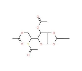 3,6-Di-O-acetyl-5-Deoxy-5-S-acetyl-1,2-O-isopropylidene-a-D-glucofuranose (CAS 10227-17-5) - chemical structure image