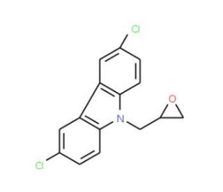 3,6-dichloro-9-(oxiran-2-ylmethyl)-9H-carbazole - chemical structure image