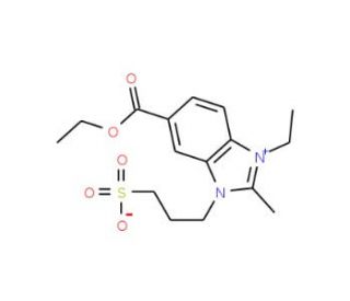 3-[6-(ethoxycarbonyl)-3-ethyl-2-methyl-3H-benzimidazol-1-ium-1-yl]propane-1-sulfonate (CAS 32634-39-2) - chemical structure i