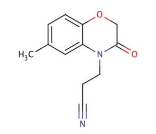 3-(6-Methyl-2H-1,4-benzoxazin-3(4H)-one-4-yl)-propionitrile (CAS 351003-19-5) - chemical structure image