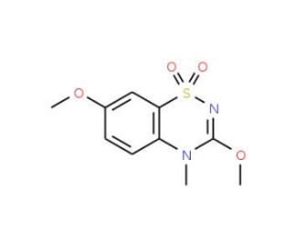 3,7-Dimethoxy-4-methyl-4H-1,2,4-benzothiadiazin-1,1-dioxide - chemical structure image