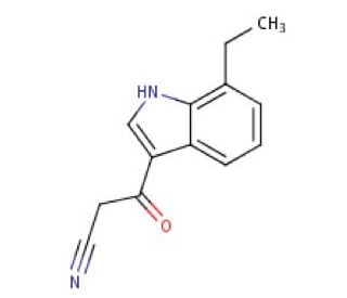 3-(7-ethyl-1H-indol-3-yl)-3-oxopropanenitrile - chemical structure image
