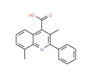 3,8-Dimethyl-2-phenylquinoline-4-carboxylic acid - chemical structure image