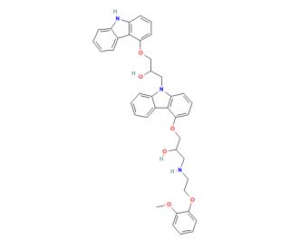 [3-(9H-Carbazol-4-yloxy)-2-hydroxy]propyl Carvedilol (CAS 1391052-16-6) - chemical structure image